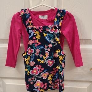 Crown & Ivy Pink Top with Floral Jumper